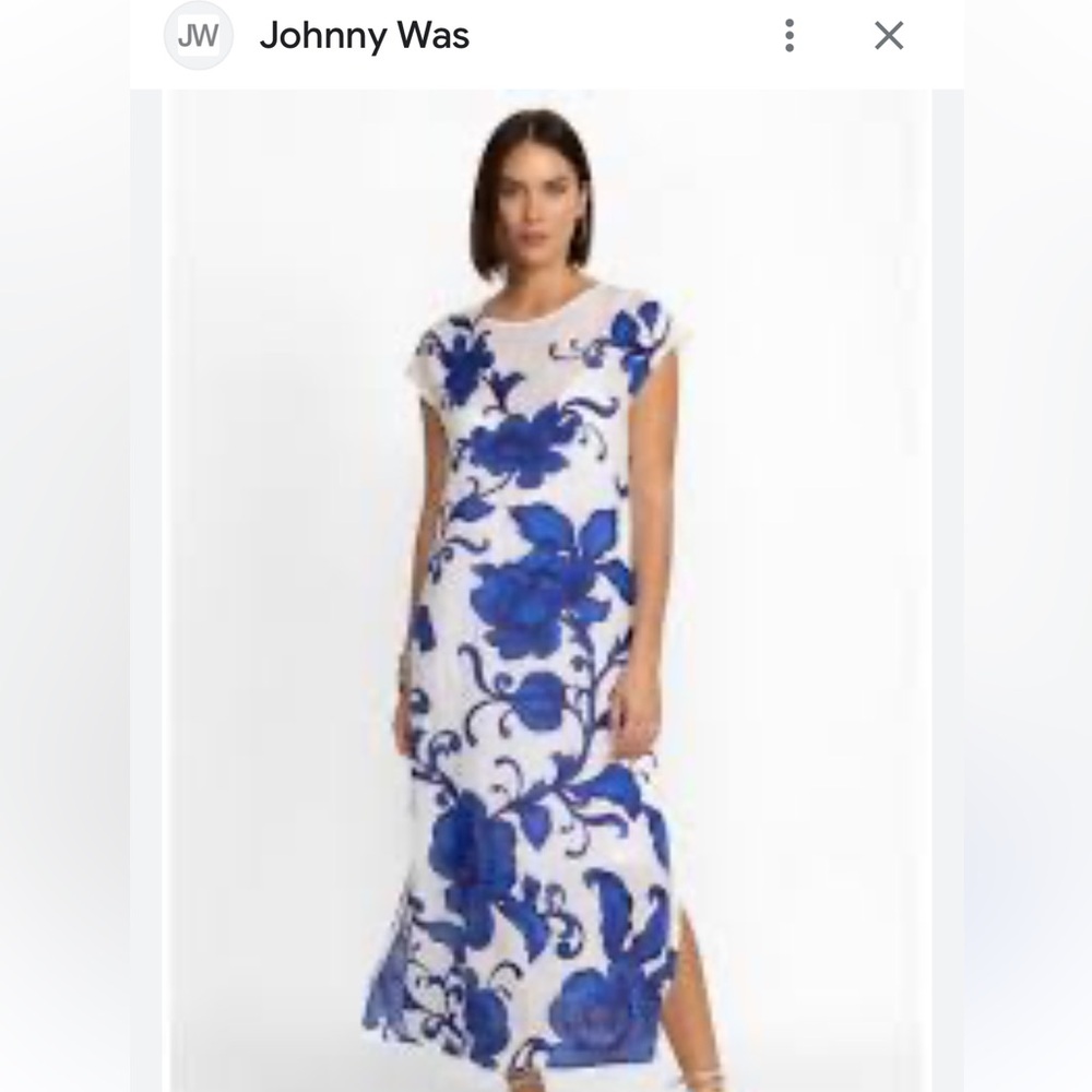 Johnny Was Camilla Side-Slit Shift Dress